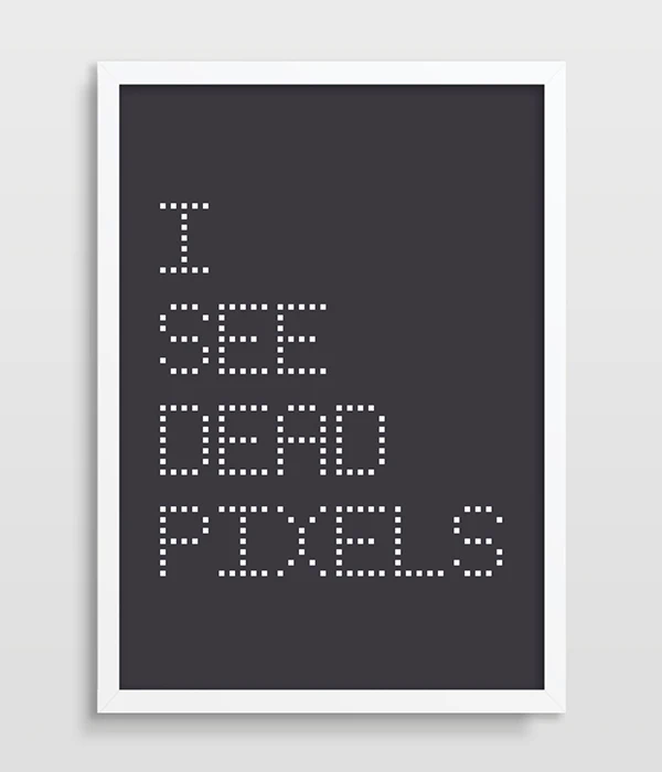 Geekery Poster, Geek Art, Wall Decor, I See Dead Pixels, Typographic Print, Wall Art Decor, Kitchen Wall Decor, Dorm Decor