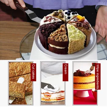 

1 Set Cake Decorating Turntable Rotating Cake Stand with Comb & Icing Smoother + Icing Spatula FPing