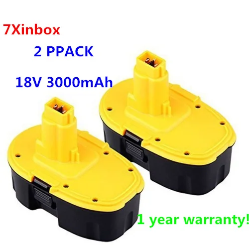 

7Xinbox FOR DeWalt 18V 3.0AH Ni-Mh Rechargeable Battery For DC9096 DW9095 DW9096 DW9098 DE9039 DE9095 DE9096 DC495KA DC380N Tool