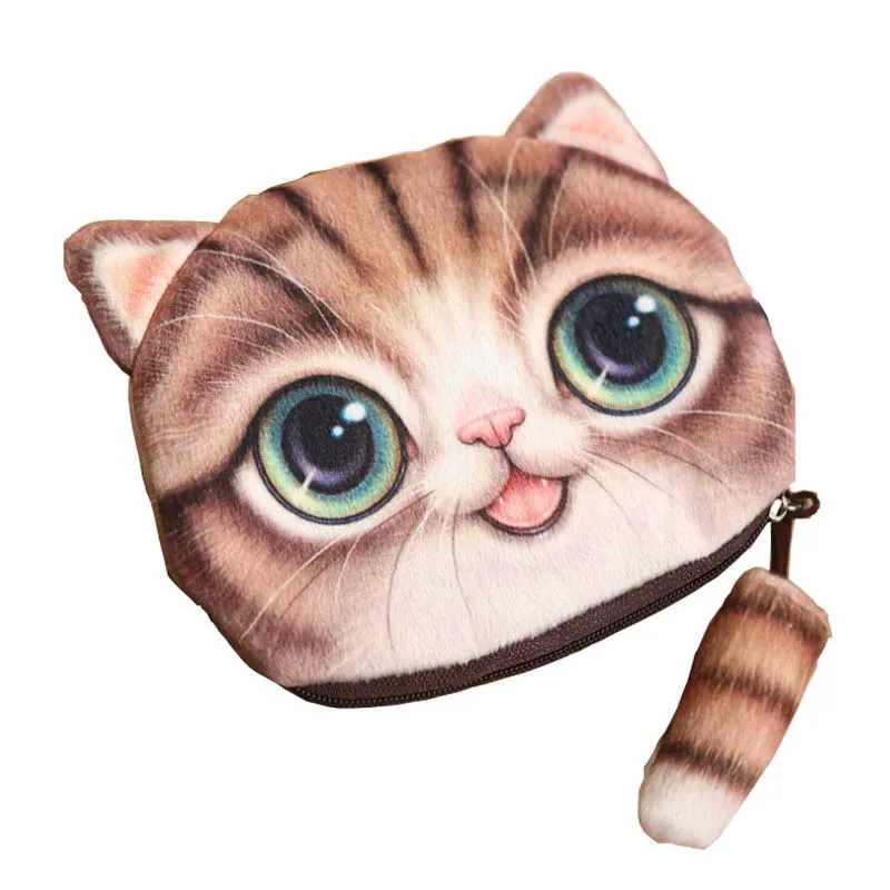

Cate Face Phone purse Cute New Cat Face tail Fashion Change Coin Purse