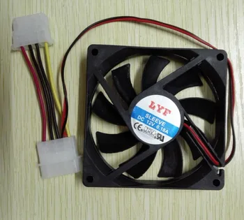 

GKD 1pcs New DC 12V 0.18A 4pin 8cm 80mm 8015 Mute Cooler Cooling Fan