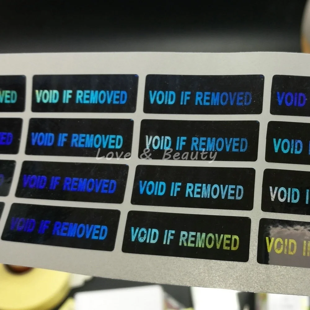 

100pcs Hologram VOID IF REMOVED Security Tamper Evident Warranty Stickers