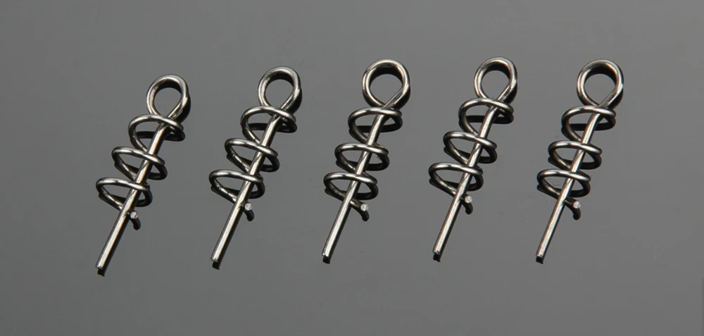 50pcsBag 14mm High Carbon Steel Fishing Spring Pin Connector To Fix Soft Baits Accessories Fishing Equipment  (2)