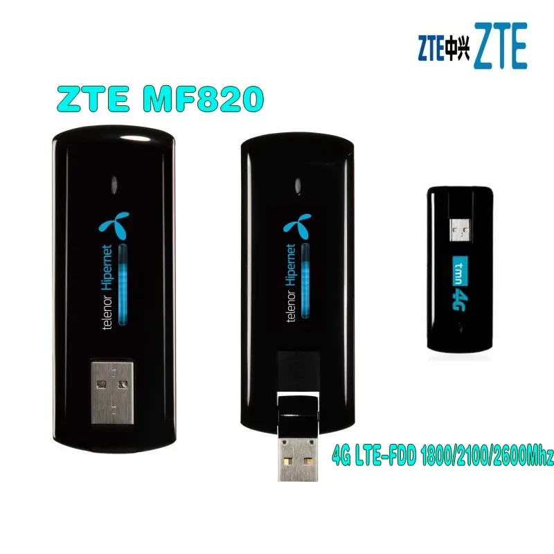 Партия 2 шт. ZTE MF820 /MF820D 4G usb-ключ LTE FDD800/1800/2600 МГц разблокированный модем | Компьютеры
