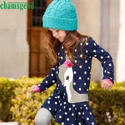 Летнее платье для девочки одежда для малышей для девочек Детская осенняя одежда с длинными рукавами Топы с рисунком оленя, футболка платье