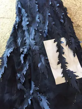 

france tulle lace with beaded appliqued lace fabric high quality Latest african lace 2017 noble 3D lace fabric for party MY00999