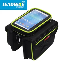 LEADBIKE 5.5 inch Touch Screen Mountain Road MTB Bicycle Bike Frame Saddle Bag Waterproof Pannier Front Tube Bags Double Sides
