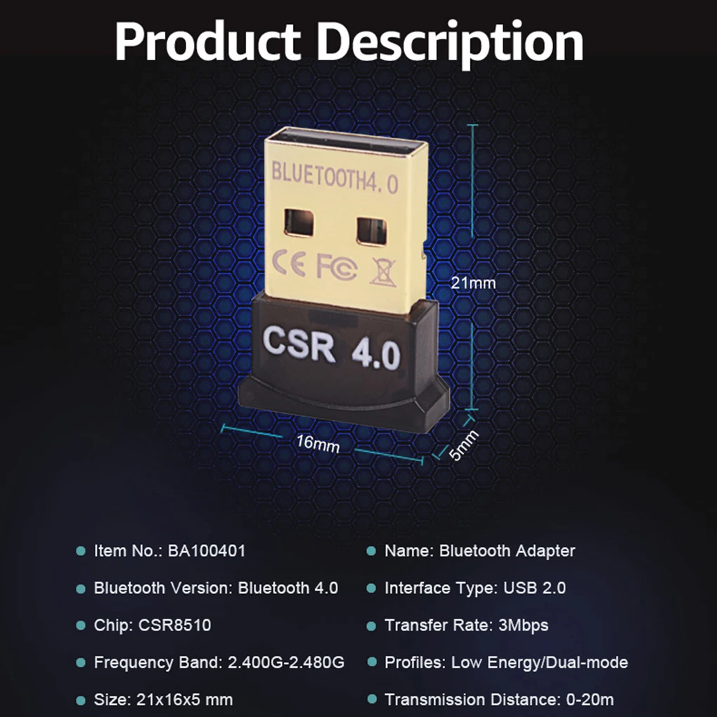 CSR4.0 Bluetooth приемник Мини Handfree беспроводной адаптер с Bluetooth компьютер ноутбук usb-передатчик