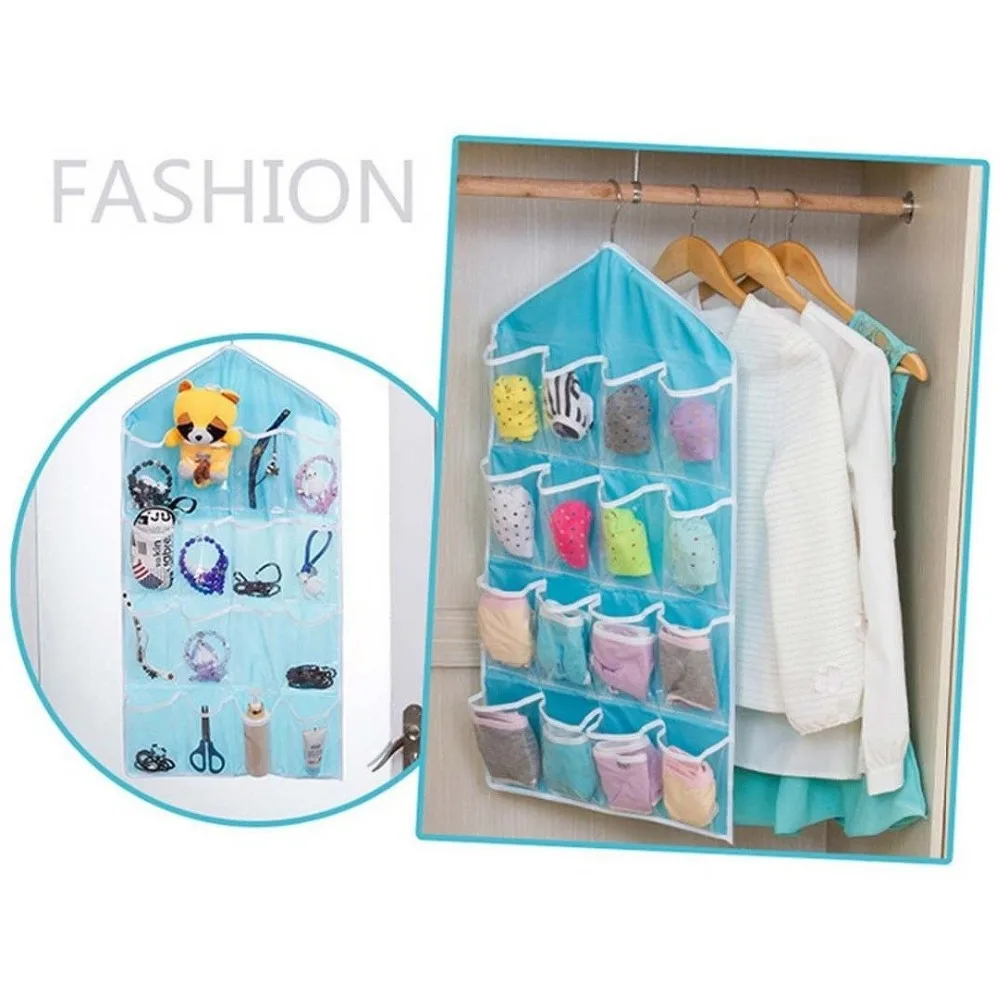 16-pockets-foldable-wardrobe-wall-mounted-storage-bag-storage-bag-nonstopdeal-pink