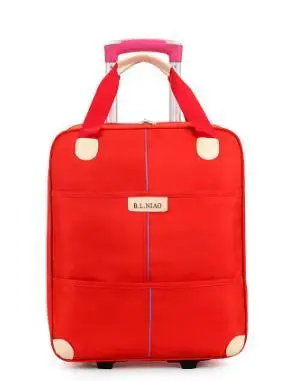 Новая дорожная сумка на колесиках для женщин и мужчин, унисекс, сумка для багажа на колесиках, чемодан для путешествий, сумка для путешествий, Оксфорд, дорожная сумка на колесиках - Цвет: Red