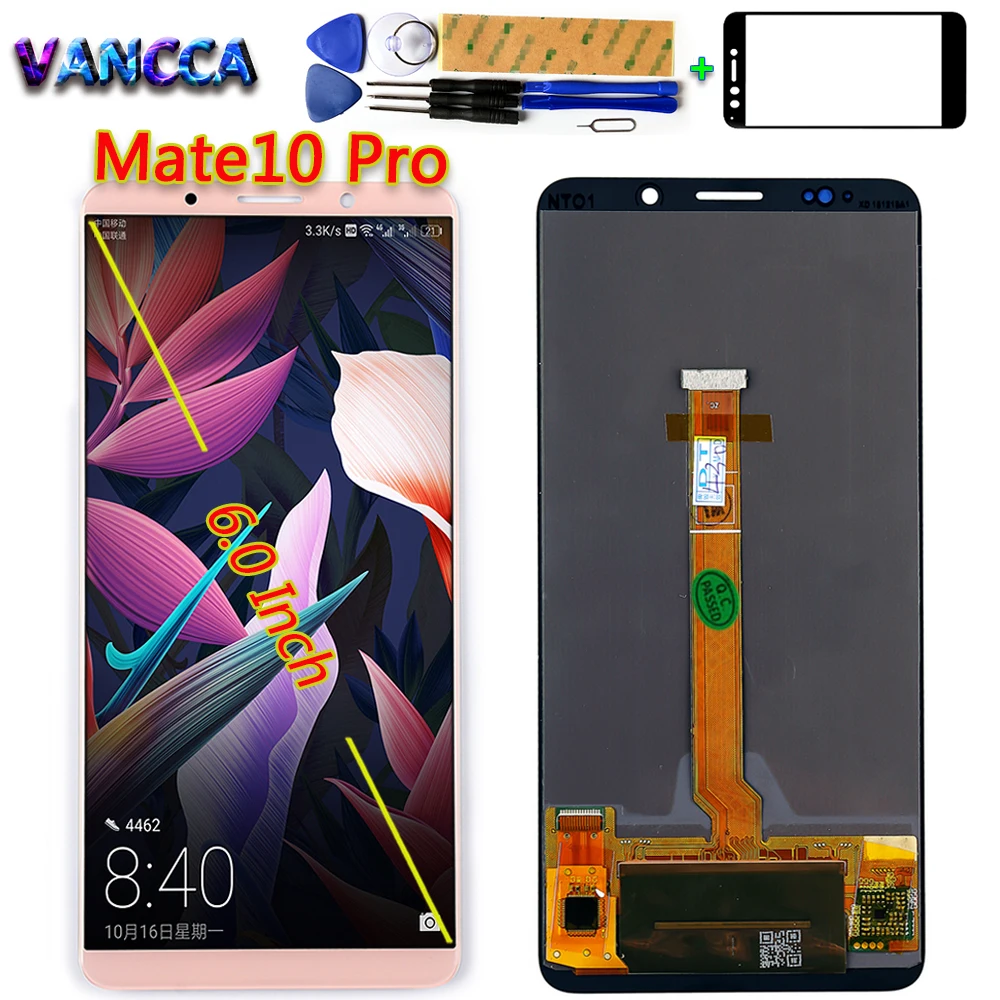 

Vancca 6.0 inch LCD Display For Mate 10 Pro 2160*1080 Touch Screen Digitizer Assembly Frame with Free Tools Tempered Glass