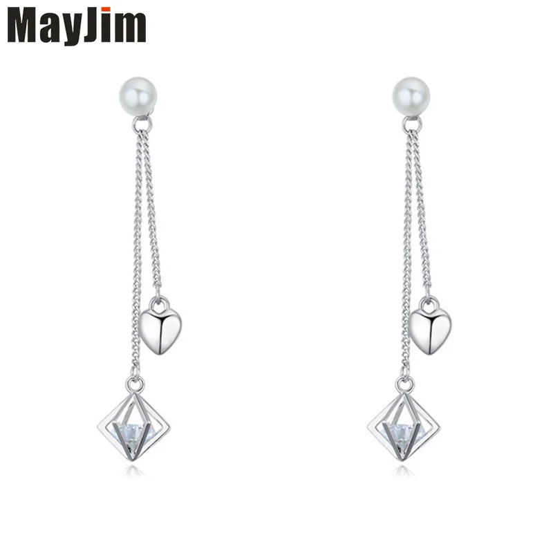 

MayJim boucle d'oreille femme 2017 High imitation pear Drop Earrings luxury fashion women Geometry Long Earrings Accessories