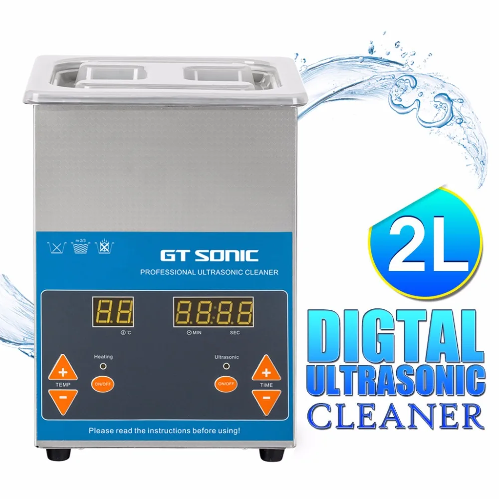 

GT 2L Digital Display Ultrasonic Cleaner Timer Heating Setting Bath Cleaning Jewelry Watch Glasses Circuit Board VGT-1620QTD