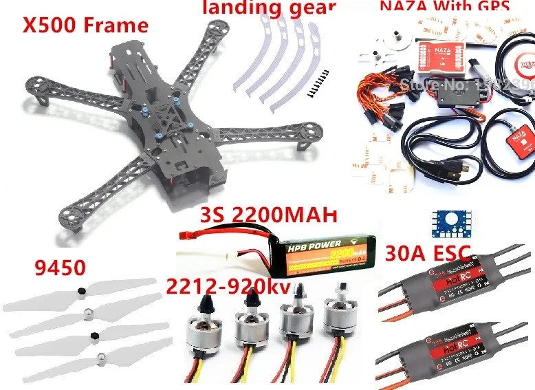 Naza M Lite плата контроллера полета w/модуль PMU& светодиодный& M8N gps+ F450 450 мм PCB версия стойка квадрокоптера комплект рамы 9450 реквизит - Цвет: X500withoriginal gps