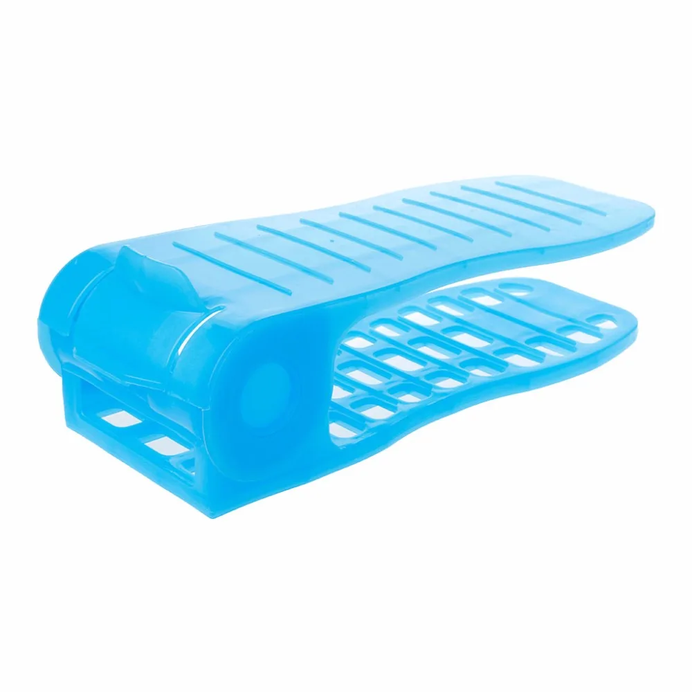 2Pcs/Set Cute Home Shoes Base Space Saver Adjustable Double Layer Shoes Rack Storage Shelf