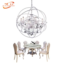 Современные ОРБ хрустальные люстры висячие светильники подвесной светильник светодиодный сферическая люстра освещение хром Orb хрустальная люстра лампа