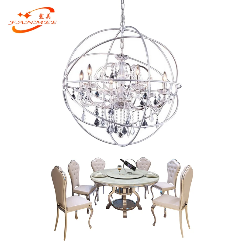 

Modern Orb Crystal Chandelier Lighting Pendant Hanging Lamp LED Globe Chandelier Lighting Chrome Orb Cristal Chandelier Lamp