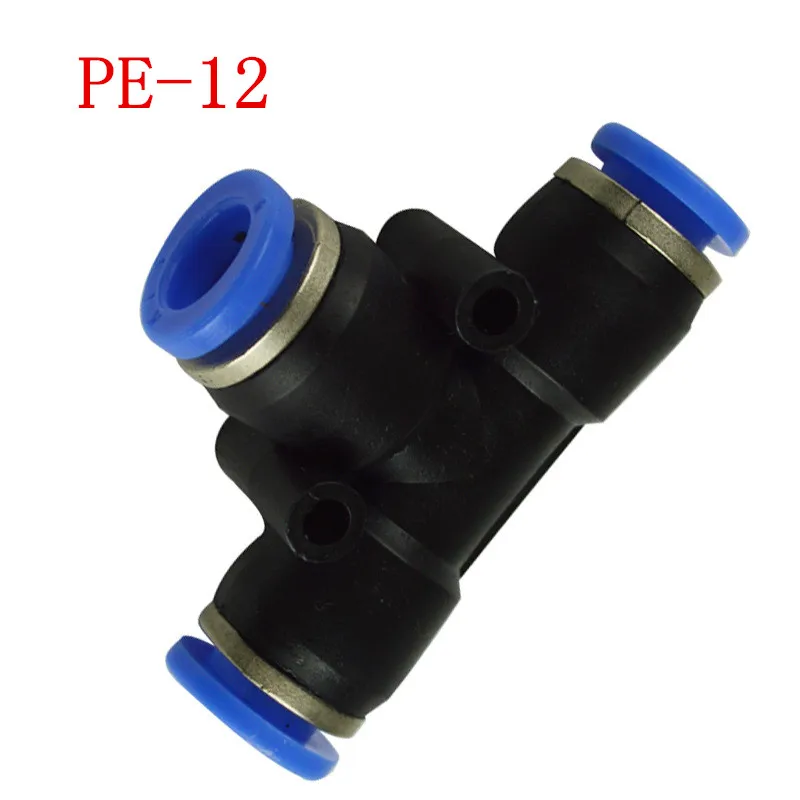30pcs PE 12, Pneumatic fittings 12mm tee fitting , push in quick joint