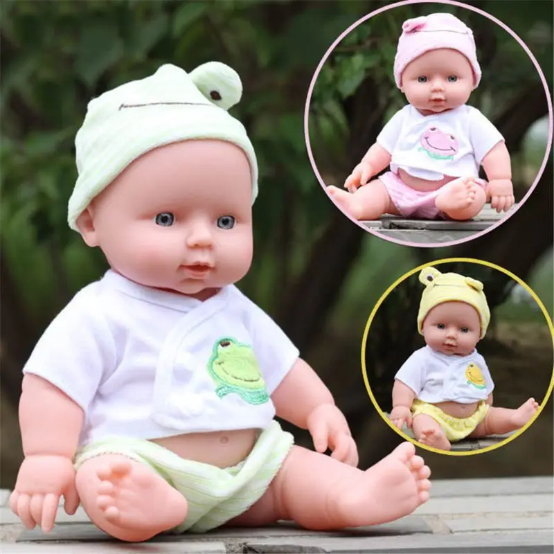 

Newborn Baby Doll Toy Soft Silicone Lifelike Newborn Toddler Girl Boy Toy Infant Kids Gift sit lie Cry Laugh call Mom Dad Doll