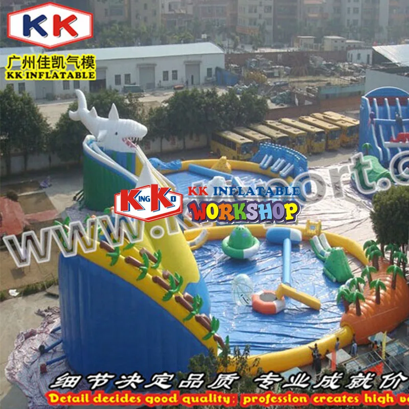 Great White Shark Theme Water Paradise amusement park inflatable water slide
