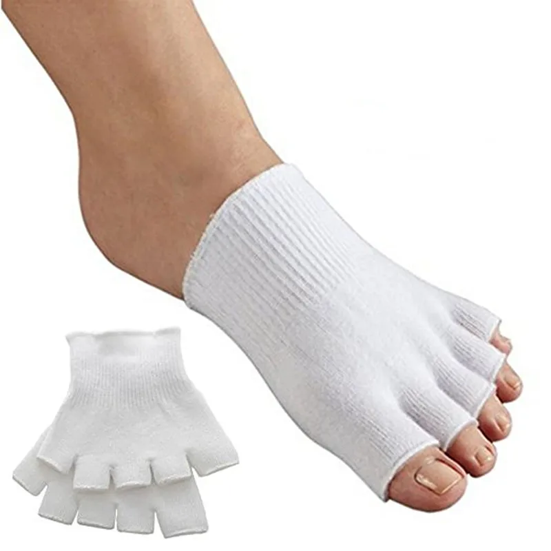 

High Compression Corrector Hallux Valgus 5 Toe Separating Foot Socks Spa Gel Socks Crack Skin Foot Care Pedicure half Socks