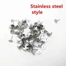 200 шт Металлические Пустые серьги-гвоздики база подходит для 3, 4, 5, 6 мм золотые серьги-столбики плоская основа шпильки Настройки DIY Изготовление ювелирных изделий HK022