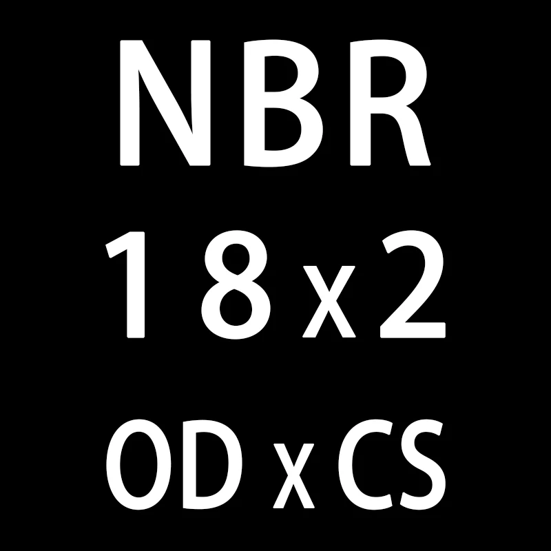 50 шт./лот резиновым кольцом черный NBR уплотнительное кольцо OD14/15/16/17/18/19/20*2 мм Толщина колцеобразное уплотнение прокладки нитриловые масляное кольцо шайба - Цвет: OD18mm