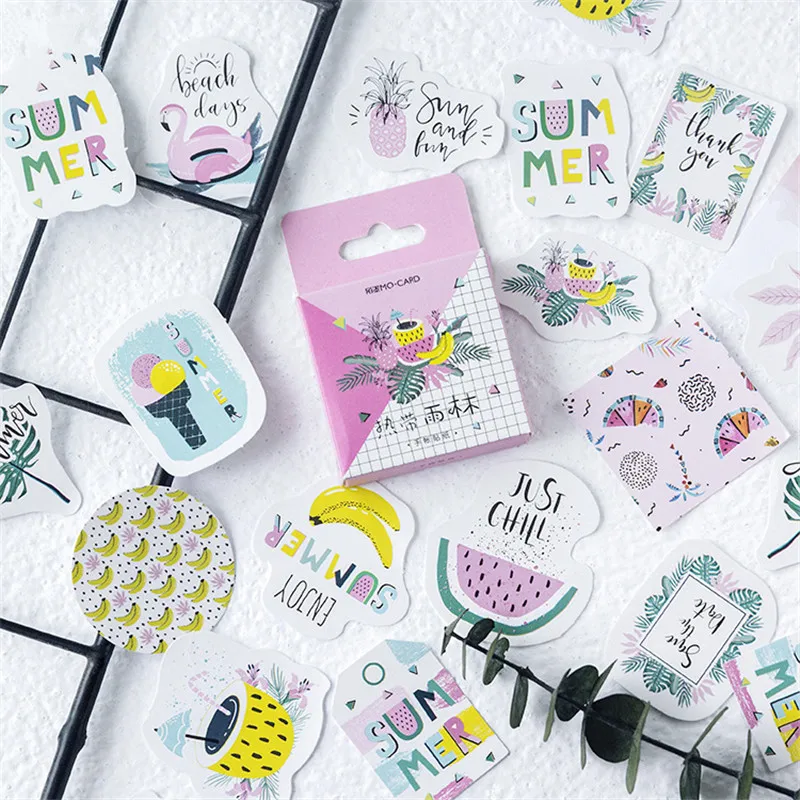 

45 pcs/pack Tropical rainforest fruit Label Stickers Decorative Stationery Stickers Scrapbooking DIY Diary Album Stick Label