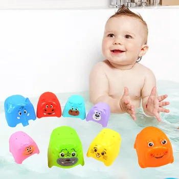 

toys for children Unisex Baby Bath Toy Funny Stacking Cups Animals Indoor Outdoor Beach Bathtub Toy For Chidren 8 PC L0627