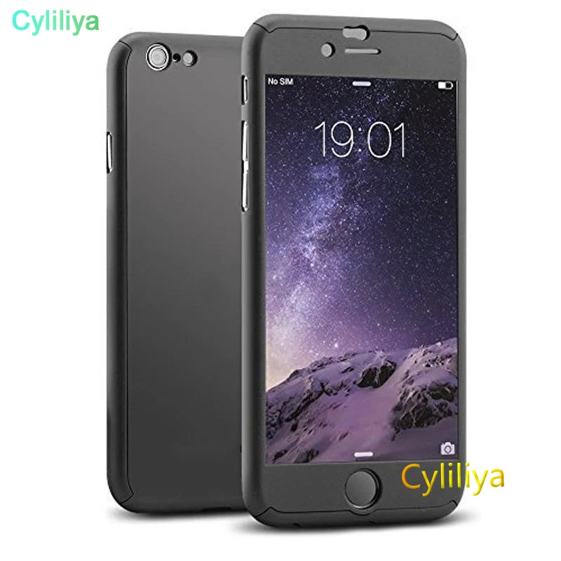 

Ultra-thin 360 Degree Full Cover Protective Case with Tempered Glass Screen Protector for iPhone Xs Max Xr 8 7 6S Plus Samsung
