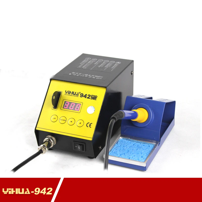 Бессвинцовый импортный обогреватель YIHUA 942 ESD цифровая паяльная станция Ремонт
