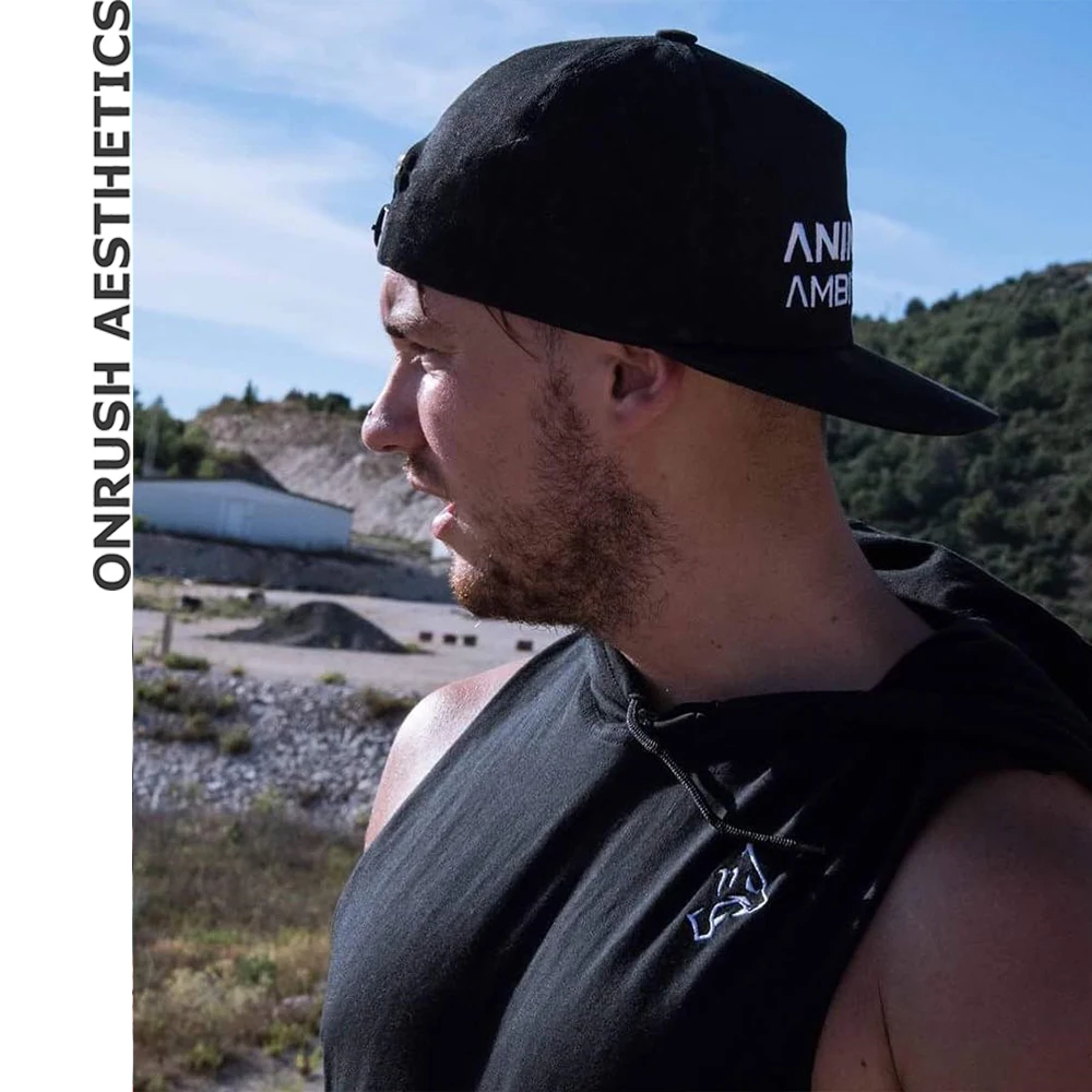 

OA Muscle Fit Men's Workout Baseball Caps 2018 Summer New Breathable Travel Casual Flat Hat Fitness Sun Protection Cap