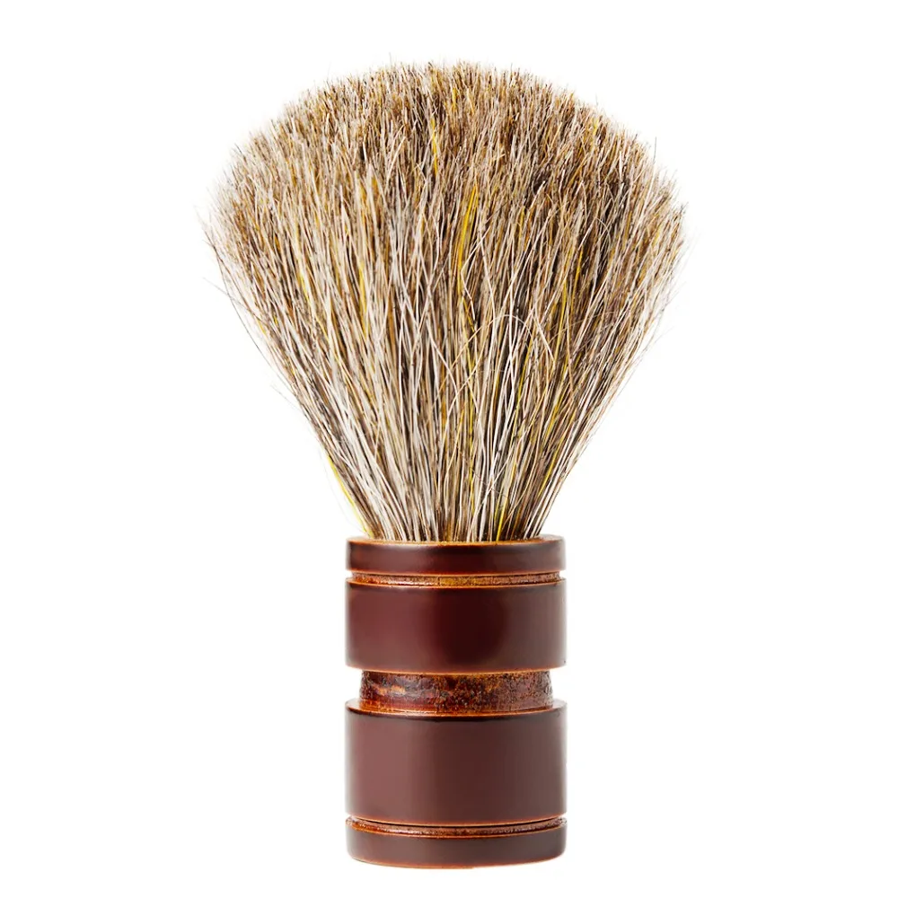 

Grandslam Men's Shaving Brush Horse Hair Wooden Handle Professional Salon Tool for Safety Shaver Shaving Straight Razor