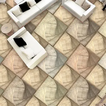 

3D Floor Tiles Painting Sticker Geometric Wood Grid Photo Wallpaper Waterproof Self Adhesive Vinyl PVC Anti Wear Flooring Murals