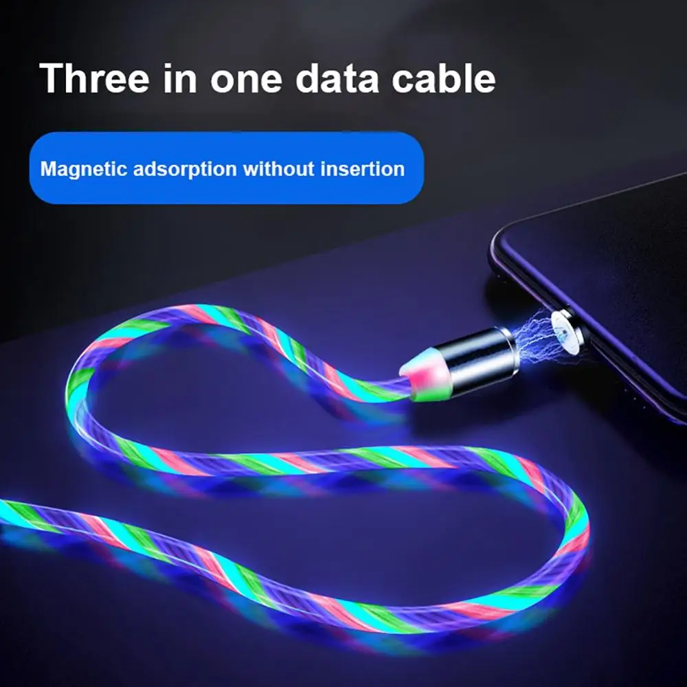 الملونة غاسل المغناطيسي نوع C المصغّر usb كابل شحن سريع دبوس-8 كابل نقل بيانات ل Xiaomi هواوي ل فون X XS سامسونج
