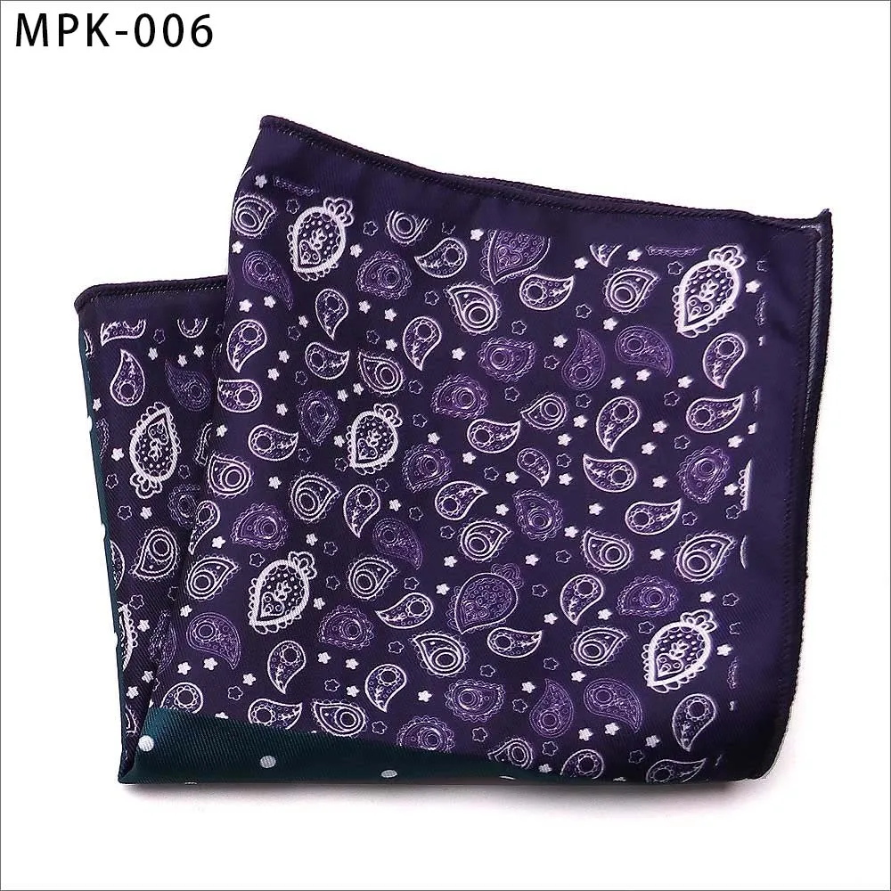 MPK-6 Новинка, модный мужской платок, карманный, квадратный, популярный, 25X25 см, большой, мужской, с узором пейсли, в горошек, нагрудные Платки для свадьбы, мужской костюм - Цвет: MPK-6
