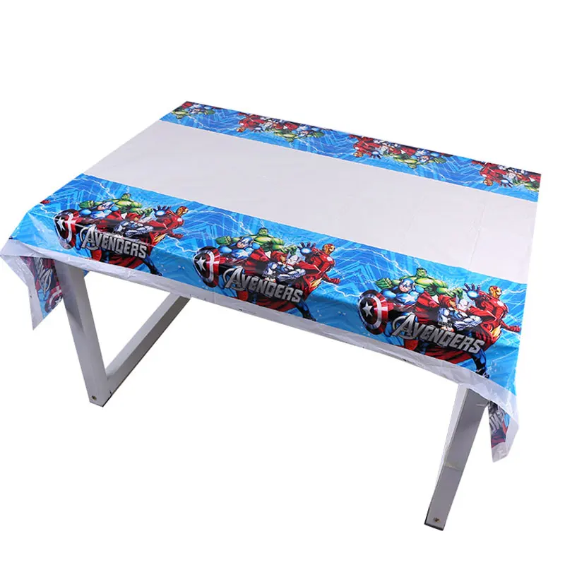 

1pcs party plastic tablecover supplies kids birthday decoration favors party avenger cartoon disposable tablecloth 108*180cm