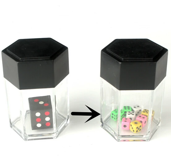 

3set/lot Color Size Change Size Big Explode Explosion Dice Close Up Magic Tricks Illusion Mentalismo Magician Education Kids Toy