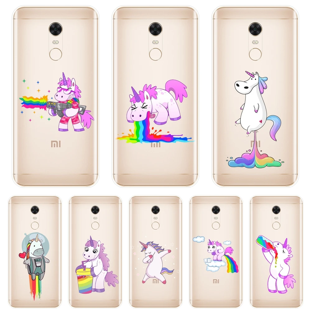 Силиконовый чехол накладка Kawaii с единорогом для Pocophone F1 Xiaomi Redmi Note 4 4X 5 5A 6 Pro Prime S2 4A
