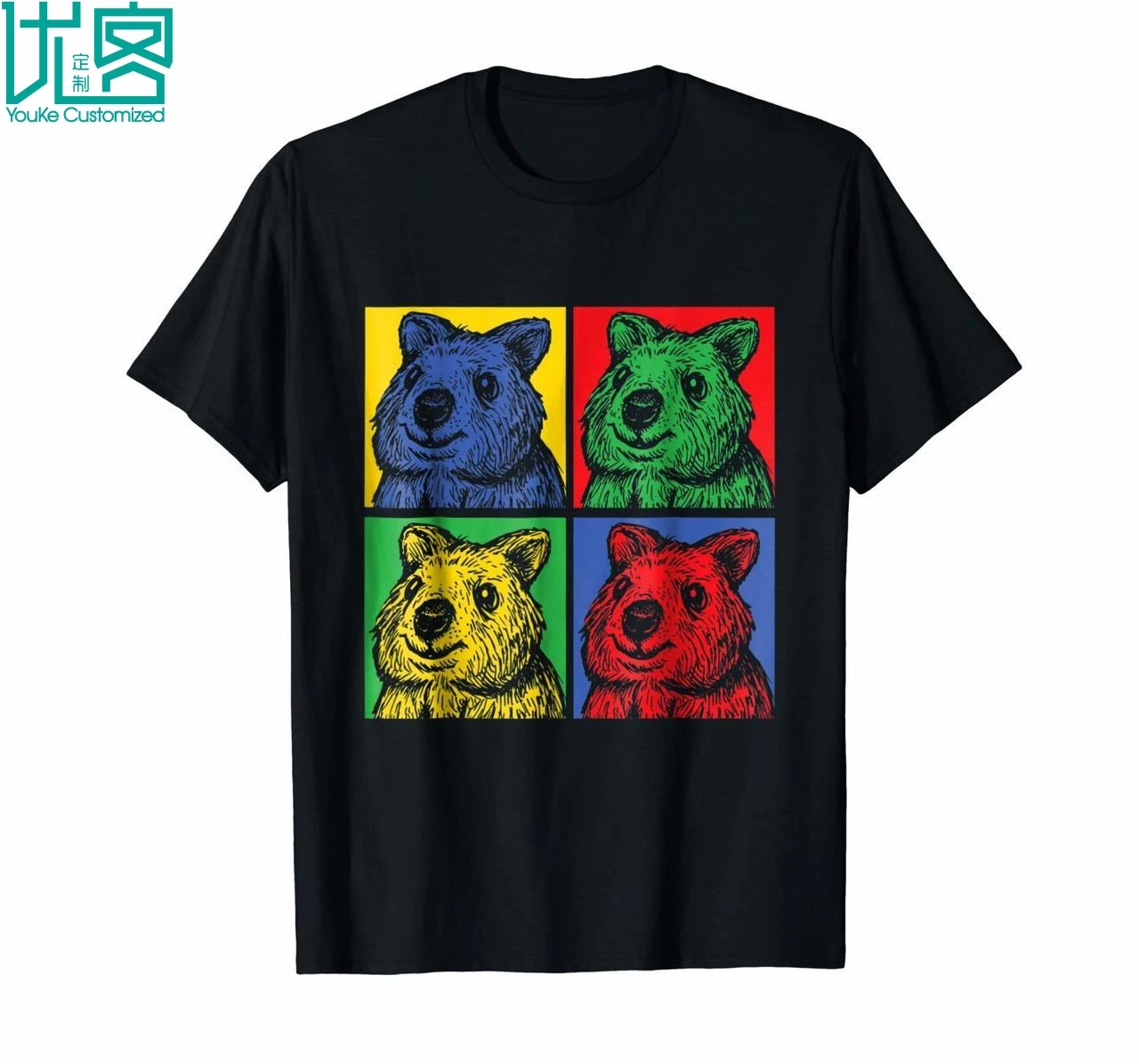 Мужская футболка с короткими рукавами Pop Art Quokka 2303 лето 2019 | одежда