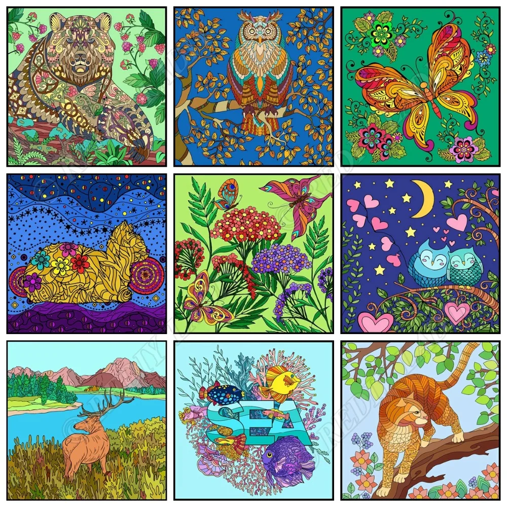 

Diamond Embroidery Scenery Full Square/Round Diamond Mosaic Animals Home Decor Arts & Crafts Pixel Hobby Diamond Painting Plein