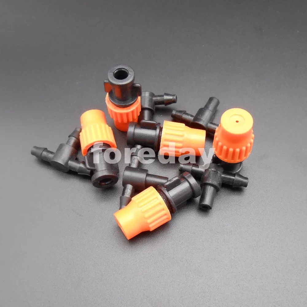 

10PC NEW Tee micro spray atomizing nozzle 4MM T-joint adjustable Home Gardening 4 5MM greenhouses 10PCS/LOT * FD036X10