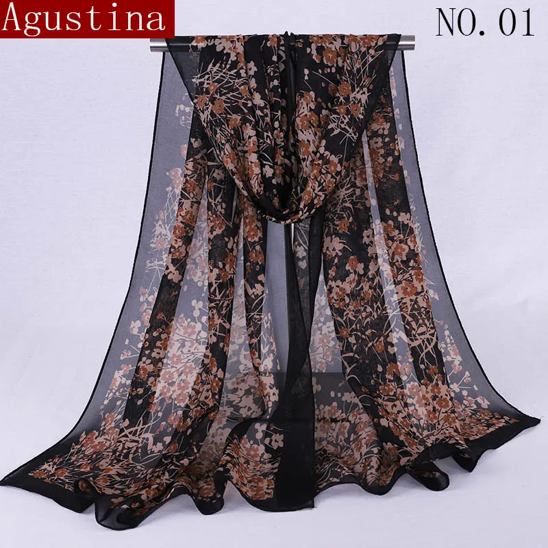 

chiffon flowers printing womens scarves summer fashion Scarf female wrap long stoles scarfs high quality long Shawl for wraps