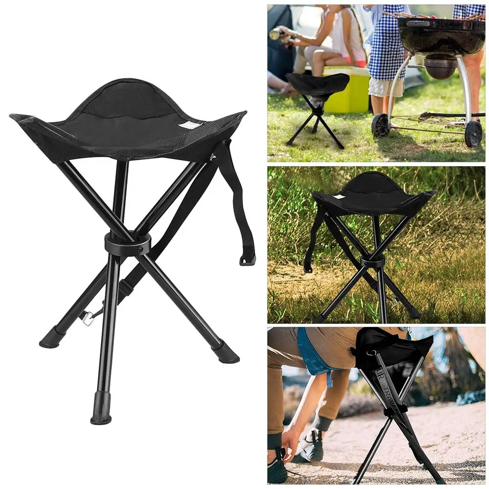 

Portable Tripod Stool Folding Chair With Carrying Case For Outdoor Camping Walking Hunting Hiking Fishing Travel