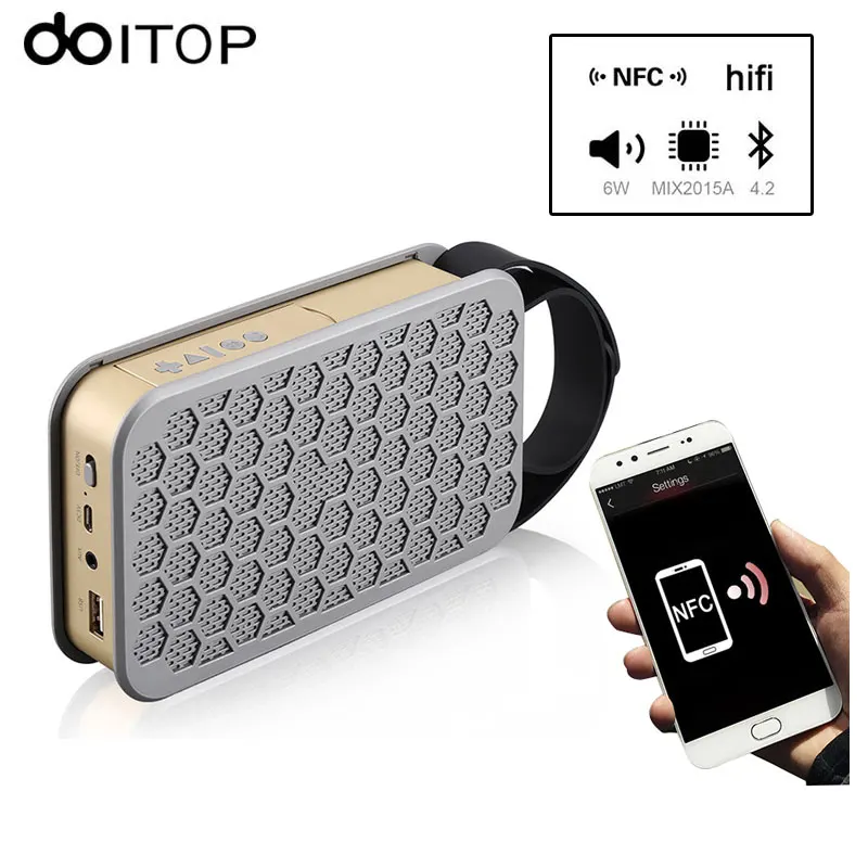DOITOP NFC Wireless Bluetooth Stereo font b Speaker b font With Remote Control Portable Hifi Music