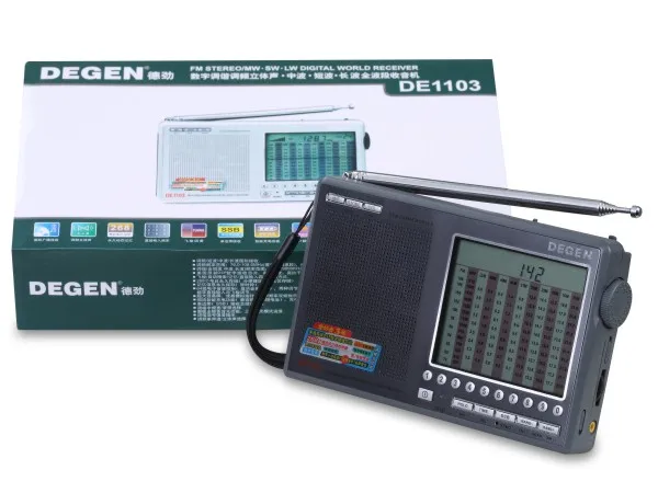 Degen DE1103 радио DSP FM SW MW LW SSB цифровой мир приемник внешняя антенна портативный радио рекордер
