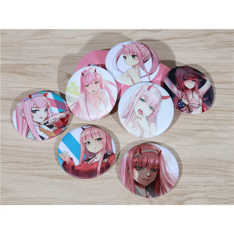 FFFPIN 5,8 см брошь Русский мультфильм нагрудник в FRANXX Zero Two 02 значок Милая булавка монета значок ткань рюкзак Декор