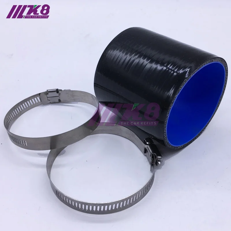 

2.0" 2.5" 2.75" 3" Straight Silicone Hose Intercooler Coupler Tube Pipe +2 clamps