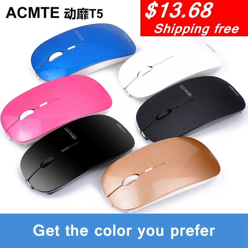 Мышь ACTME T5 аккумуляторная беспроводная 2 4 ГГц 2400DPI|wireless mouse|game mousecomputer games mouse |
