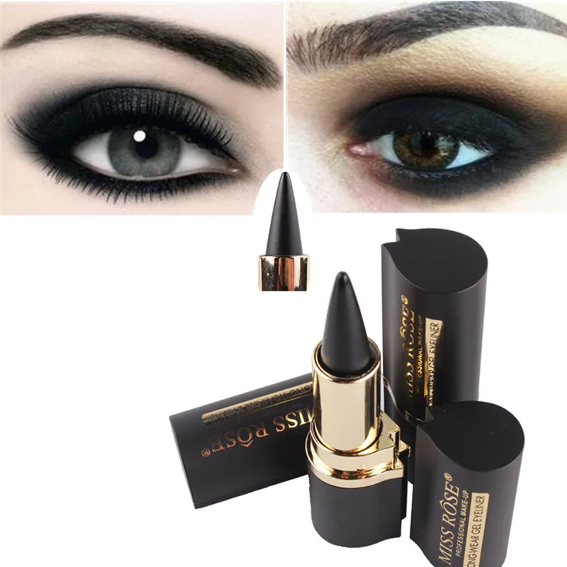 

Miss Rose Black Gel Eyeliner Stick Smooth Easywear Eyes Makeup Waterproof Long Lasting Women Beauty Eye Liner Pen Maquiagem